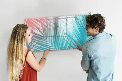 Magnetisk skrivetavle med motiv af tropisk palme