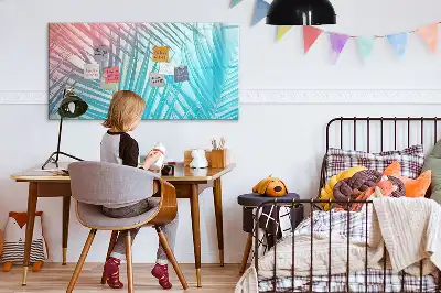 Magnetisk skrivetavle med motiv af tropisk palme