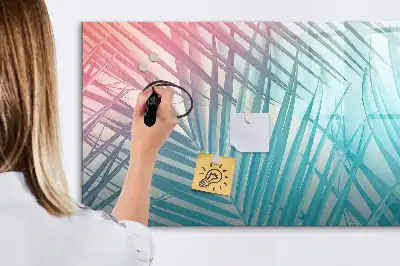 Magnetisk skrivetavle med motiv af tropisk palme
