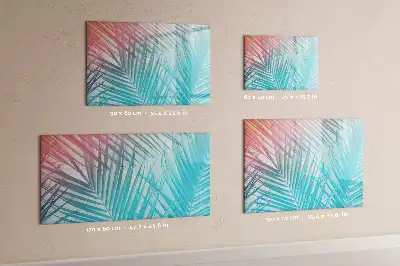 Magnetisk skrivetavle med motiv af tropisk palme