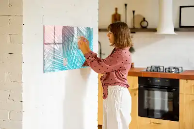 Magnetisk skrivetavle med motiv af tropisk palme