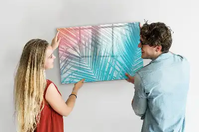 Magnetisk skrivetavle med motiv af tropisk palme