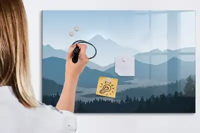 Magnetisk tegnetavle motiv af bjerglandskab
