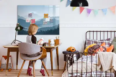 Magnetisk tegnetavle motiv af bjerglandskab