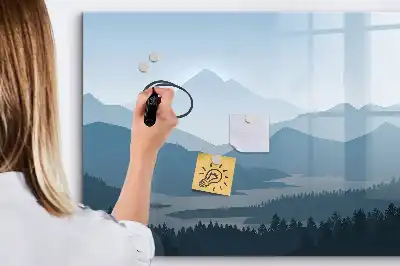 Magnetisk tegnetavle motiv af bjerglandskab