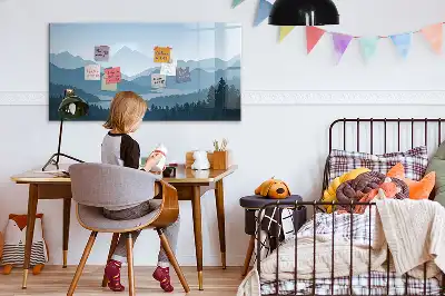 Magnetisk tegnetavle motiv af bjerglandskab