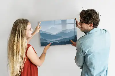 Magnetisk tegnetavle motiv af bjerglandskab
