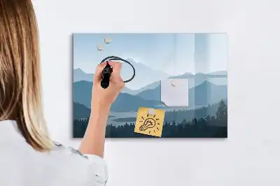 Magnetisk tegnetavle motiv af bjerglandskab