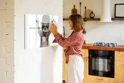 Magnetisk tegnetavle med motiv af sukkulenter med briller