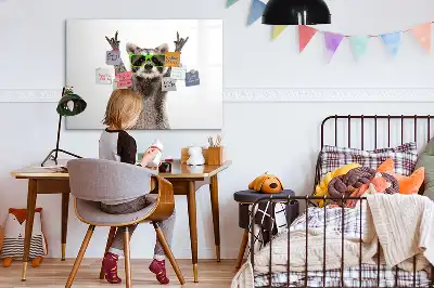 Magnetisk tegnetavle med motiv af sukkulenter med briller