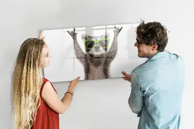 Magnetisk tegnetavle med motiv af sukkulenter med briller