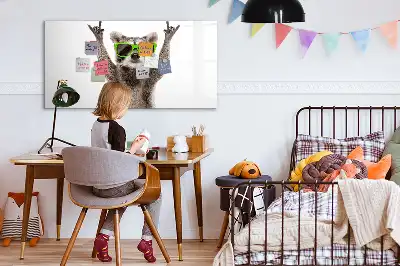 Magnetisk tegnetavle med motiv af sukkulenter med briller
