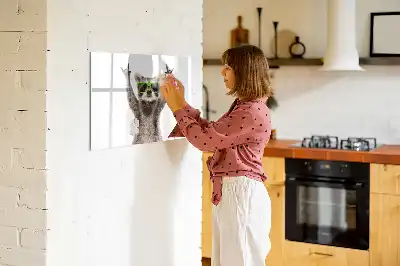 Magnetisk tegnetavle med motiv af sukkulenter med briller