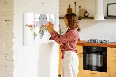 Magnetisk skrivetavle med flagmotiv