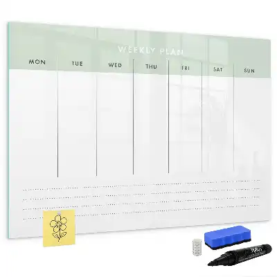 Ugeplanner magnetisk skrivetavle