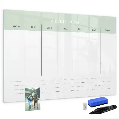 Ugeplanner magnetisk skrivetavle