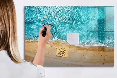 Magnetisk tegnetavle med motiv af mennesker på stranden