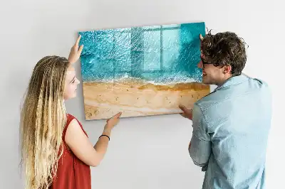 Magnetisk tegnetavle med motiv af mennesker på stranden