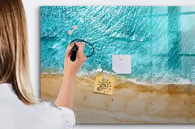 Magnetisk tegnetavle med motiv af mennesker på stranden