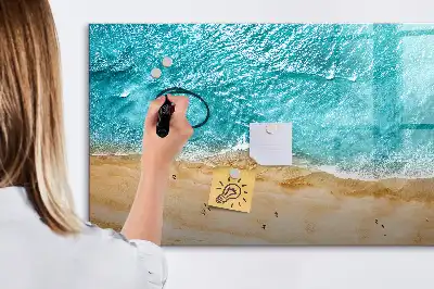 Magnetisk tegnetavle med motiv af mennesker på stranden