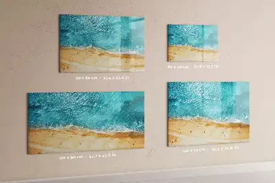 Magnetisk tegnetavle med motiv af mennesker på stranden