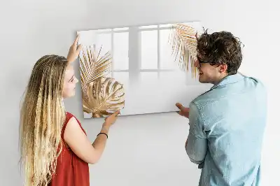 Magnetisk skrivetavle med motiv af eksotiske blade