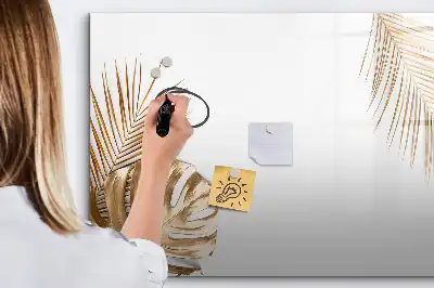 Magnetisk skrivetavle med motiv af eksotiske blade