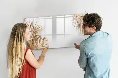 Magnetisk skrivetavle med motiv af eksotiske blade