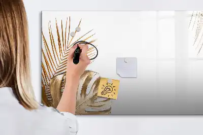 Magnetisk skrivetavle med motiv af eksotiske blade