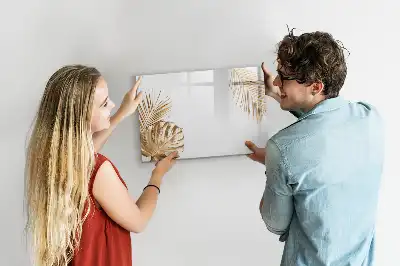 Magnetisk skrivetavle med motiv af eksotiske blade