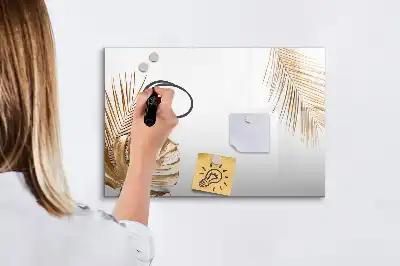 Magnetisk skrivetavle med motiv af eksotiske blade
