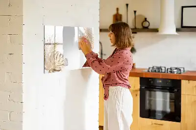 Magnetisk skrivetavle med motiv af eksotiske blade