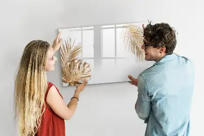 Magnetisk skrivetavle med motiv af eksotiske blade