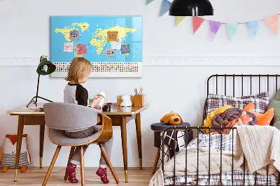 Magnetisk verdenskort tavle til at tegne på