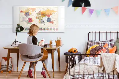 Magnetisk tegnetavle verdenskort projekt til børn
