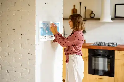 Magnetisk skrivetavle med motiv af kontinentkort