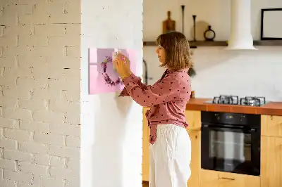 Magnetisk tegnetavle motiv med hjerte af blomster