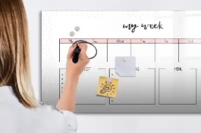 Magnetisk ugeplanlægger skrivetavle