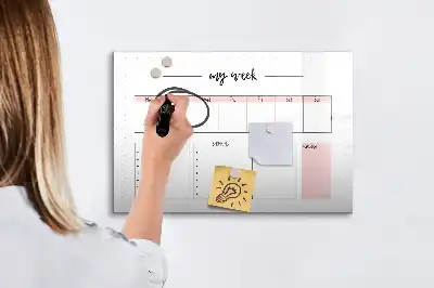 Magnetisk ugeplanlægger skrivetavle