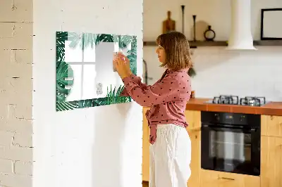 Magnetisk skrivetavle med motiv af eksotiske blade