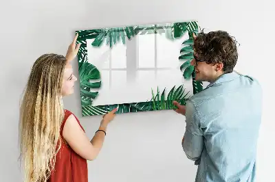 Magnetisk skrivetavle med motiv af eksotiske blade