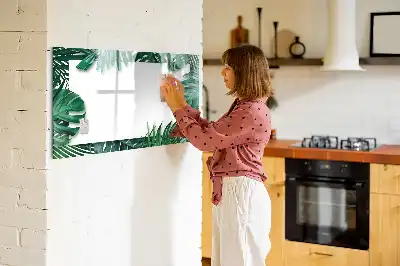 Magnetisk skrivetavle med motiv af eksotiske blade