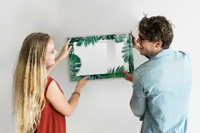 Magnetisk skrivetavle med motiv af eksotiske blade