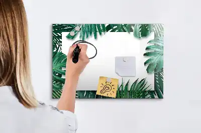 Magnetisk skrivetavle med motiv af eksotiske blade