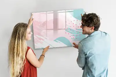 Magnetisk tegnetavle pastel abstrakt motiv