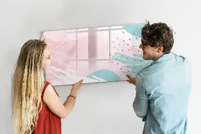 Magnetisk tegnetavle pastel abstrakt motiv