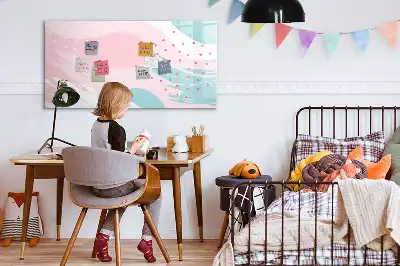 Magnetisk tegnetavle pastel abstrakt motiv