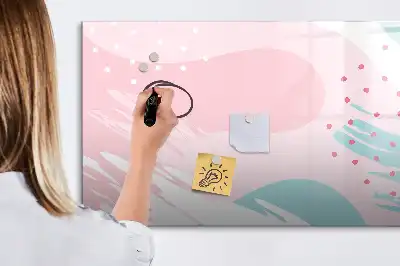 Magnetisk tegnetavle pastel abstrakt motiv