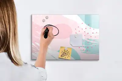 Magnetisk tegnetavle pastel abstrakt motiv