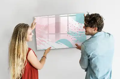 Magnetisk tegnetavle pastel abstrakt motiv